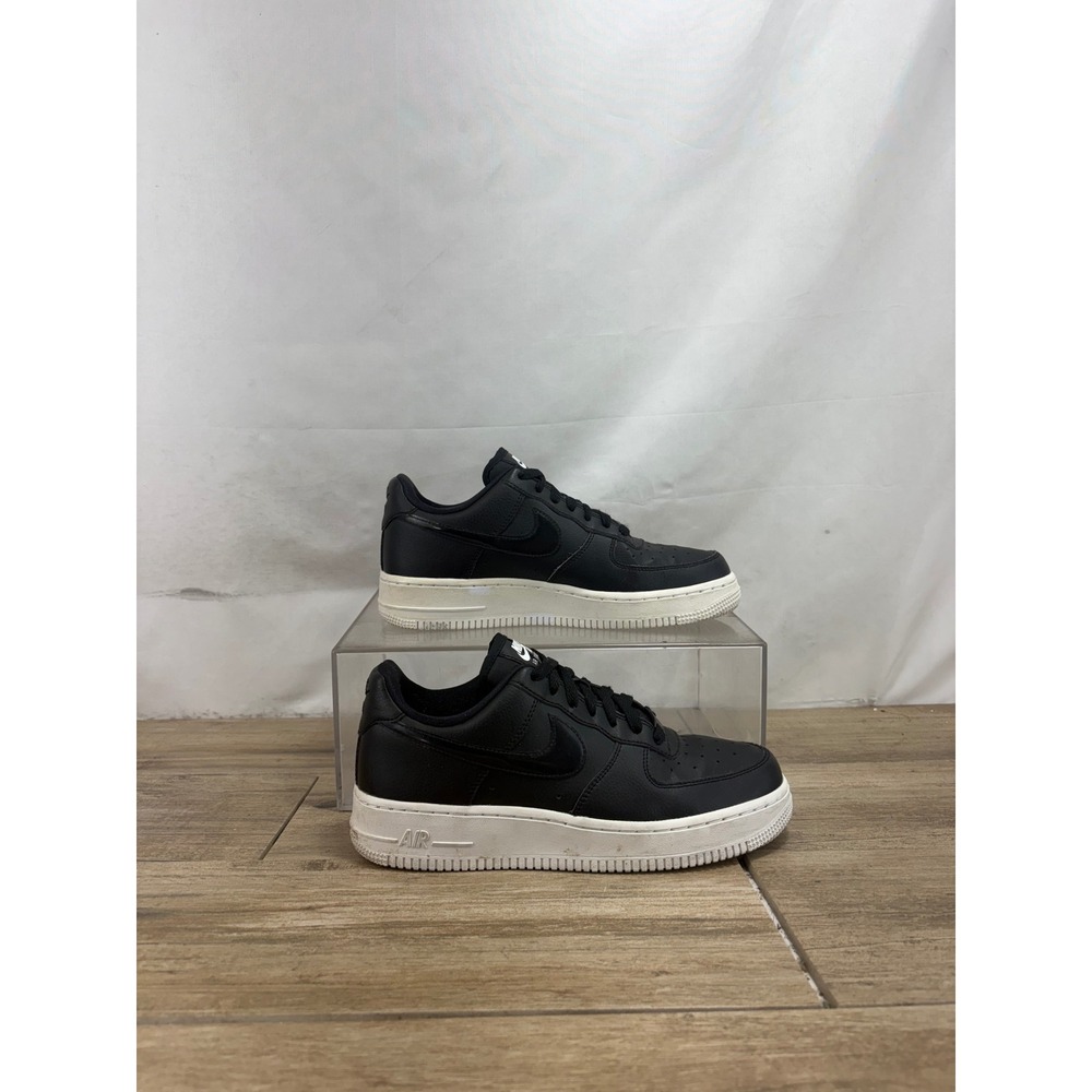 Nike Air Force 1 Low‎ Black White Leather Sneakers CJ1646-001 Womens 8